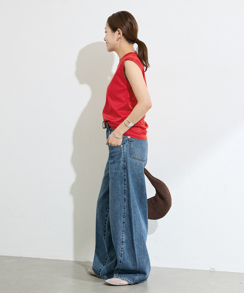 JOURNAL STANDARD（ジャーナルスタンダード）の「《追加2》汗ジミ防止ナノシアスリーブレス（Tシャツ/カットソー・レディース・ブラック/ライトグレー/ホワイト/レッド・FREE）」の17枚目の写真