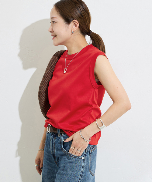 JOURNAL STANDARD（ジャーナルスタンダード）の「《追加2》汗ジミ防止ナノシアスリーブレス（Tシャツ/カットソー・レディース・ブラック/ライトグレー/ホワイト/レッド・FREE）」の18枚目の写真