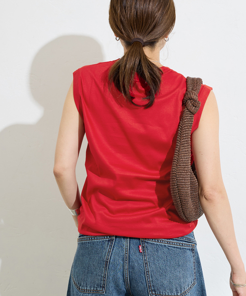 JOURNAL STANDARD（ジャーナルスタンダード）の「《追加2》汗ジミ防止ナノシアスリーブレス（Tシャツ/カットソー・レディース・ブラック/ライトグレー/ホワイト/レッド・FREE）」の20枚目の写真