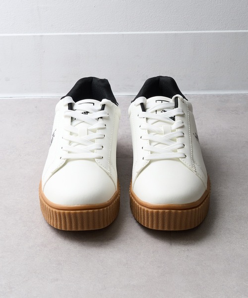 U.S. POLO ASSN.（ユーエスポロアッスン）の「【U.S. POLO ASSN.】ボリュームソール ワンポイント スニーカー（スニーカー・レディース・ホワイト/ブラック系1/ブラック/ホワイト系1/ブラウン・22.5cm/23cm/23.5cm/24㎝/24.5cm/24cm）」の9枚目の写真