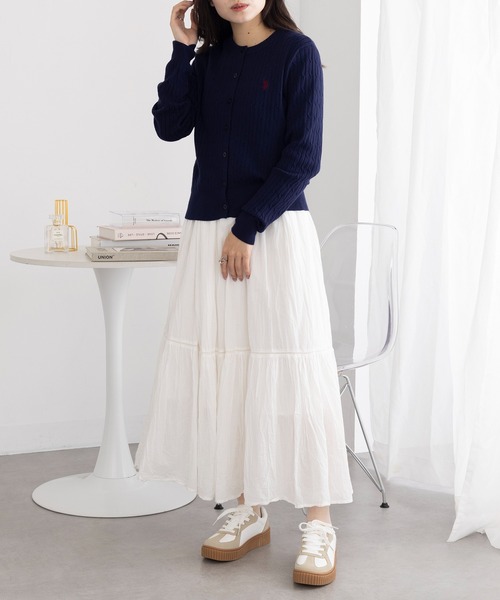 U.S. POLO ASSN.（ユーエスポロアッスン）の「【U.S. POLO ASSN.】ボリュームソール ワンポイント スニーカー（スニーカー・レディース・ホワイト/ブラック系1/ブラック/ホワイト系1/ブラウン・22.5cm/23cm/23.5cm/24㎝/24.5cm/24cm）」の22枚目の写真