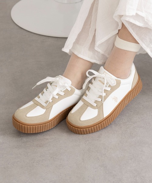 U.S. POLO ASSN.（ユーエスポロアッスン）の「【U.S. POLO ASSN.】ボリュームソール ワンポイント スニーカー（スニーカー・レディース・ホワイト/ブラック系1/ブラック/ホワイト系1/ブラウン・22.5cm/23cm/23.5cm/24㎝/24.5cm/24cm）」の17枚目の写真