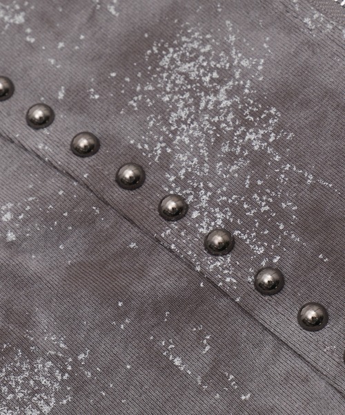 Figments（フィグメンツ）の「ヴィンテージライクスタッズZIPトップ（カーディガン/ボレロ・レディース・チャコールグレー・FREE）」の6枚目の写真