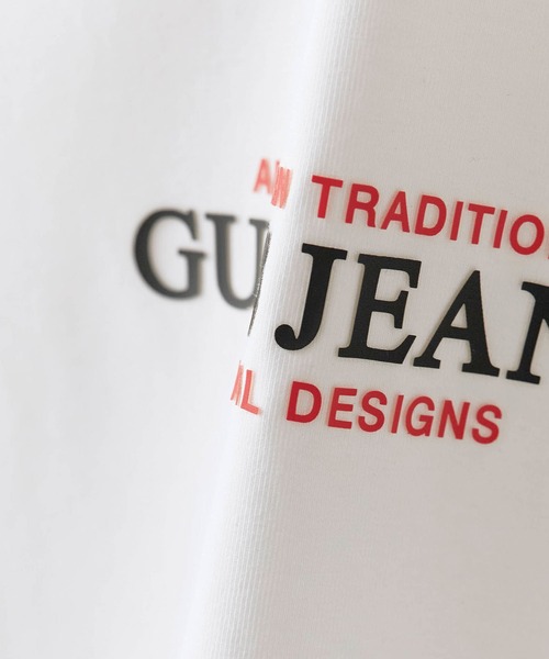 GUESS JEANS(ゲスジーンズ)の「GUESS JEANS/ゲスジーンズ GJ SS CN SLIM LOGO PRINT TEE Tシャツ(Tシャツ/カットソー・レディース・ブラック/ホワイト・M/S)」の11枚目の写真