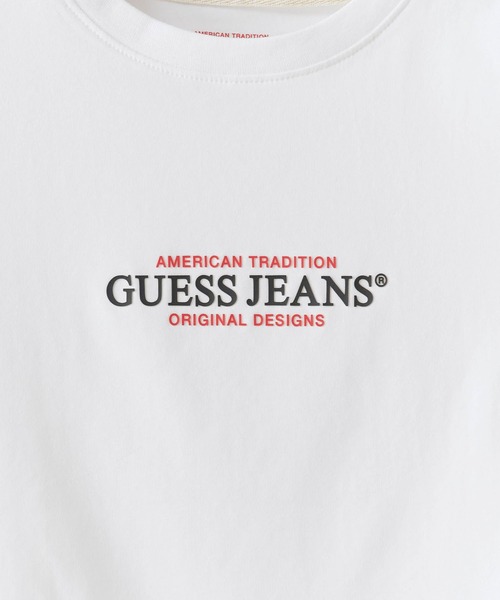 GUESS JEANS(ゲスジーンズ)の「GUESS JEANS/ゲスジーンズ GJ SS CN SLIM LOGO PRINT TEE Tシャツ(Tシャツ/カットソー・レディース・ブラック/ホワイト・M/S)」の9枚目の写真