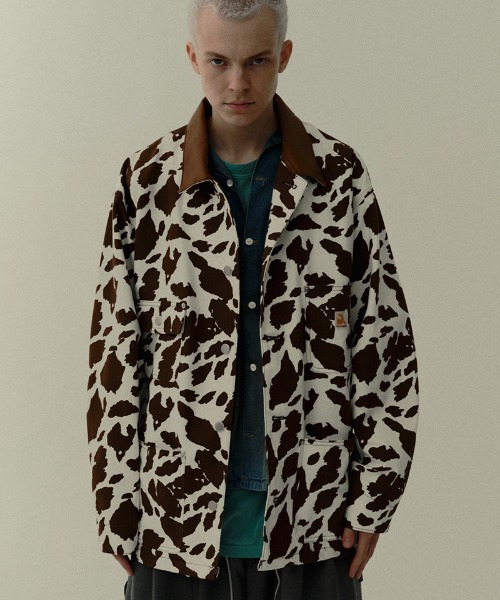 DISCOVERED(ディスカバード)の「mj10984-COW PRINT COVERALL カバーオール(DC-SS26-BL-01)(カバーオール・メンズ・ブラック/ブラウン・1/3)」の4枚目の写真