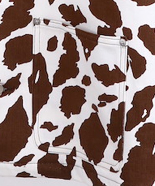 DISCOVERED(ディスカバード)の「mj10984-COW PRINT COVERALL カバーオール(DC-SS26-BL-01)(カバーオール・メンズ・ブラック/ブラウン・1/3)」の3枚目の写真