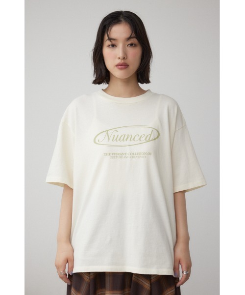 AZUL by moussy(アズールバイマウジー)の「ヴィンテージ5分袖Tシャツ(Tシャツ/カットソー・レディース・ライトブラック/ピンク/アイボリー・FREE)」の7枚目の写真