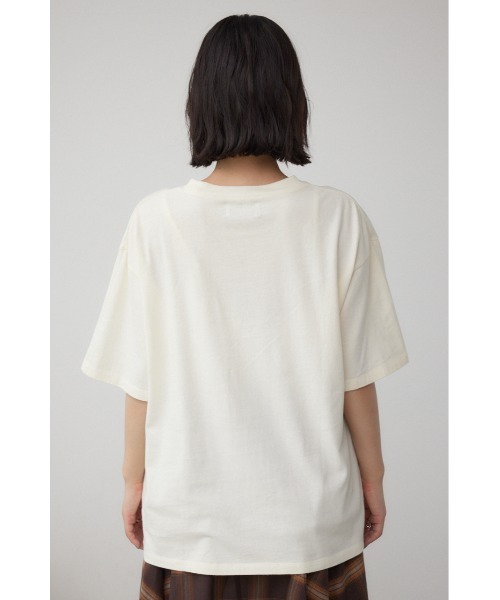 AZUL by moussy(アズールバイマウジー)の「ヴィンテージ5分袖Tシャツ(Tシャツ/カットソー・レディース・ライトブラック/ピンク/アイボリー・FREE)」の9枚目の写真
