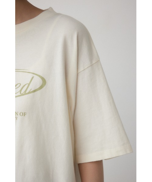 AZUL by moussy(アズールバイマウジー)の「ヴィンテージ5分袖Tシャツ(Tシャツ/カットソー・レディース・ライトブラック/ピンク/アイボリー・FREE)」の12枚目の写真