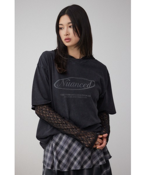 AZUL by moussy(アズールバイマウジー)の「ヴィンテージ5分袖Tシャツ(Tシャツ/カットソー・レディース・ライトブラック/ピンク/アイボリー・FREE)」の15枚目の写真