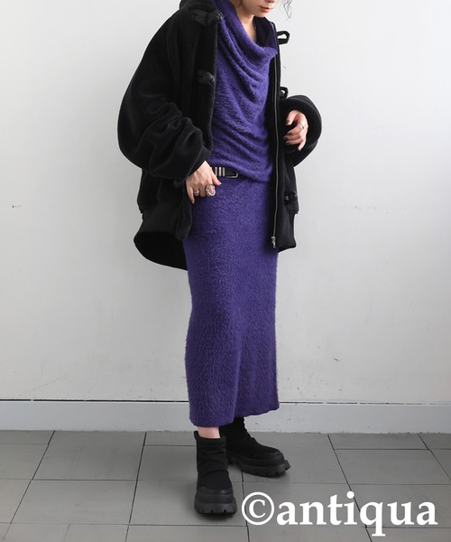 antiqua（アンティカ）の「4wayスヌード（ネックウォーマー/スヌード・レディース・パープル系その他/モカ/ブラック・ONESIZE）」の22枚目の写真