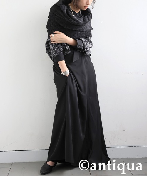 antiqua（アンティカ）の「4wayスヌード（ネックウォーマー/スヌード・レディース・パープル系その他/モカ/ブラック・ONESIZE）」の6枚目の写真