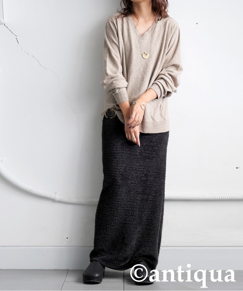 antiqua（アンティカ）の「4wayスヌード（ネックウォーマー/スヌード・レディース・パープル系その他/モカ/ブラック・ONESIZE）」の7枚目の写真