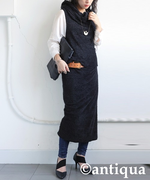 antiqua（アンティカ）の「4wayスヌード（ネックウォーマー/スヌード・レディース・パープル系その他/モカ/ブラック・ONESIZE）」の10枚目の写真