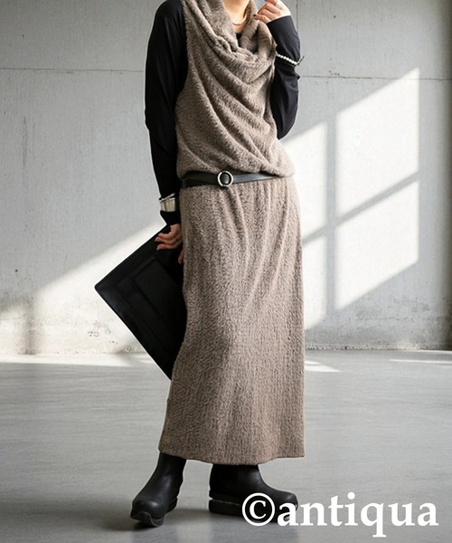 antiqua（アンティカ）の「4wayスヌード（ネックウォーマー/スヌード・レディース・パープル系その他/モカ/ブラック・ONESIZE）」の14枚目の写真