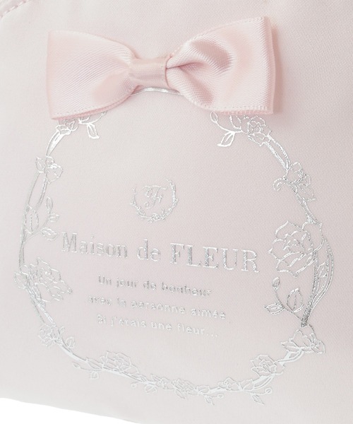 Maison de FLEUR(メゾンドフルール)の「サテンリボンラウンドポーチ(ポーチ・レディース・ライトブルー/ライトピンク/ブラック/ピンク・FREE)」の15枚目の写真