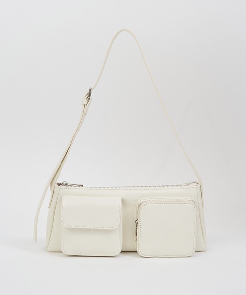 ROYAL PARTY（ロイヤルパーティー）の「マルチポケットショルダーBAG（ショルダーバッグ・レディース・ブラック/オフホワイト・FREE）」の3枚目の写真