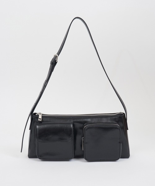 ROYAL PARTY（ロイヤルパーティー）の「マルチポケットショルダーBAG（ショルダーバッグ・レディース・ブラック/オフホワイト・FREE）」の13枚目の写真