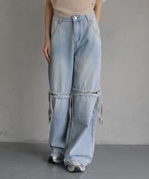 cheriella | 【cheriella】サイドリボンヴィンテージライクデニム SIDE RIBBON VINTAGE-LIKE DENIM(デニムパンツ)