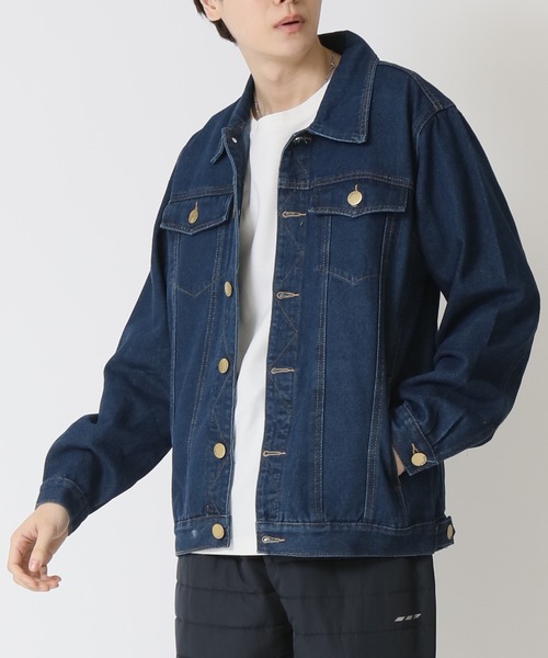 ARCADE（アーケード）の「春服 ビンテージ古着加工 レトロスタイル デニムジャケット Gジャン -ARCADE Limited Line-（デニムジャケット・メンズ・インディゴブルー/ブラック/ブルー・XL/L/2XL）」の3枚目の写真