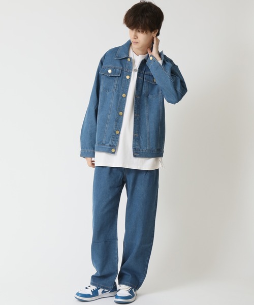 ARCADE（アーケード）の「春服 ビンテージ古着加工 レトロスタイル デニムジャケット Gジャン -ARCADE Limited Line-（デニムジャケット・メンズ・インディゴブルー/ブラック/ブルー・XL/L/2XL）」の10枚目の写真