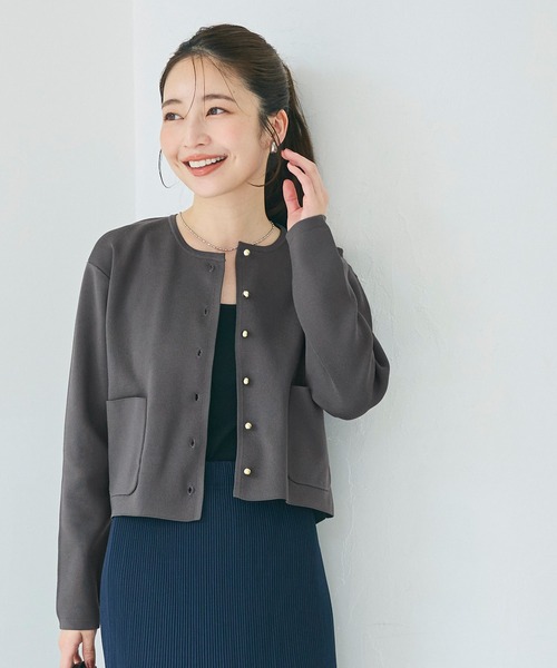 coca(coca)(コカ)の「ゴールドボタンクルーネックニットカーディガン(カーディガン/ボレロ・レディース・チャコール/ネイビー・L/M/S)」の22枚目の写真
