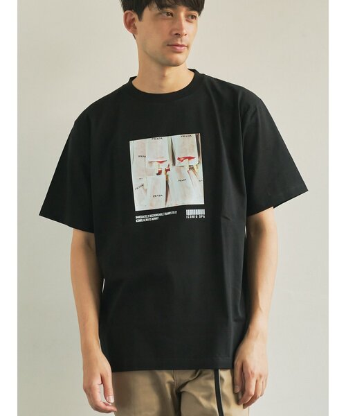 セール】【TRANSITION】シルケット加工天竺 プリントTシャツ ICONIQ
