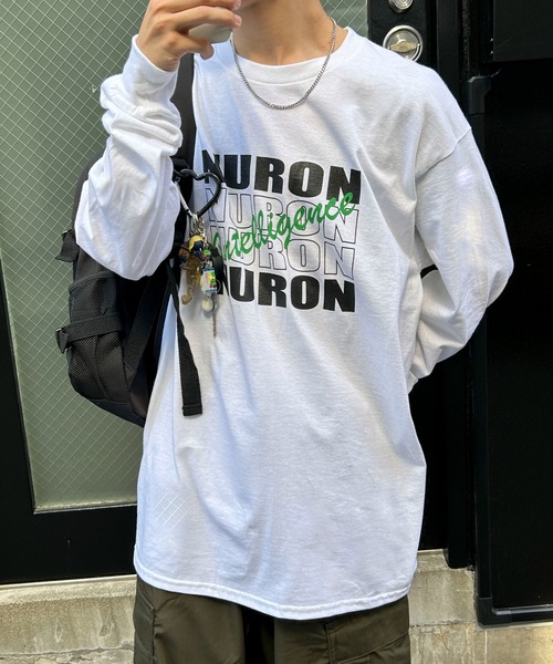 GILDAN（ギルダン）の「【25年秋冬新作】４段ビッグロゴロンT（Tシャツ/カットソー・メンズ・アッシュグレー/ブラック/ホワイト・M/L）」の6枚目の写真