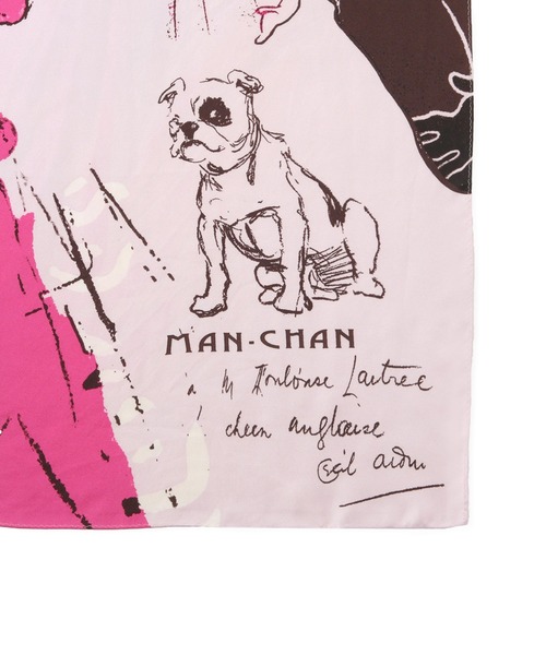 ROPE'（ロペ）の「ロートレックグラフィカル シルクスカーフ/Lサイズ（バンダナ/スカーフ・レディース・ピンク/ブルー・FREE）」の13枚目の写真