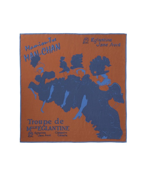 ROPE'（ロペ）の「ロートレックグラフィカル シルクスカーフ/Lサイズ（バンダナ/スカーフ・レディース・ピンク/ブルー・FREE）」の16枚目の写真