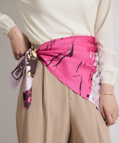 ROPE'（ロペ）の「ロートレックグラフィカル シルクスカーフ/Lサイズ（バンダナ/スカーフ・レディース・ピンク/ブルー・FREE）」の20枚目の写真