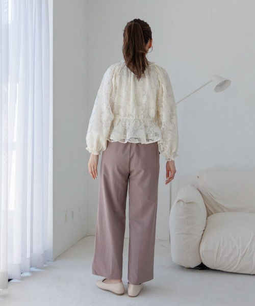 flower（フラワー）の「フラワーリングレースブラウス（シャツ/ブラウス・レディース・コーラル/アイボリー・FREE）」の15枚目の写真