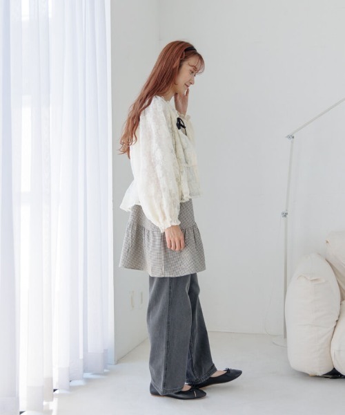 flower（フラワー）の「フラワーリングレースブラウス（シャツ/ブラウス・レディース・コーラル/アイボリー・FREE）」の17枚目の写真