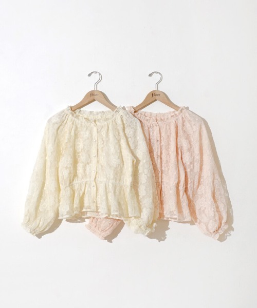 flower（フラワー）の「フラワーリングレースブラウス（シャツ/ブラウス・レディース・コーラル/アイボリー・FREE）」の20枚目の写真