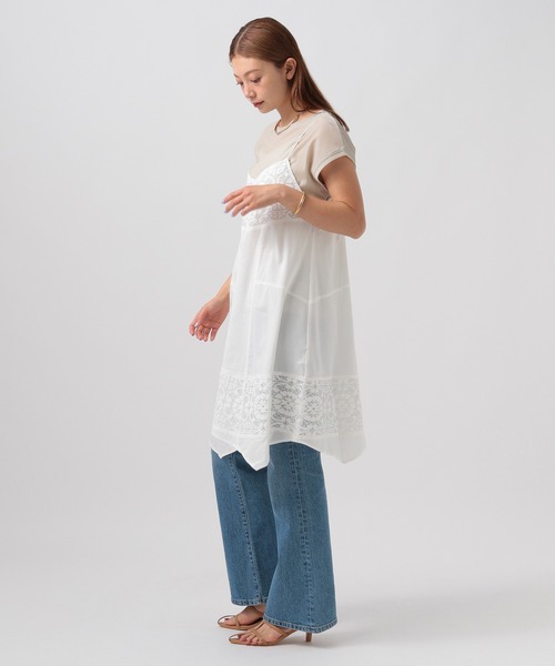 BAYFLOW(ベイフロー)の「バテンレースミディワンピース(ワンピース・レディース・ブラック/オフホワイト・FREE)」の10枚目の写真