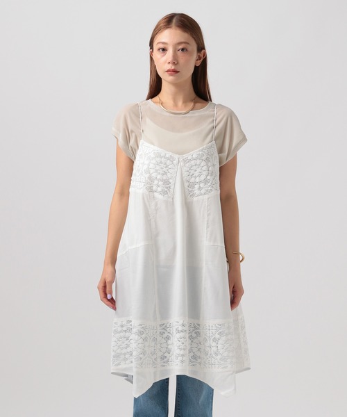 BAYFLOW(ベイフロー)の「バテンレースミディワンピース(ワンピース・レディース・ブラック/オフホワイト・FREE)」の18枚目の写真