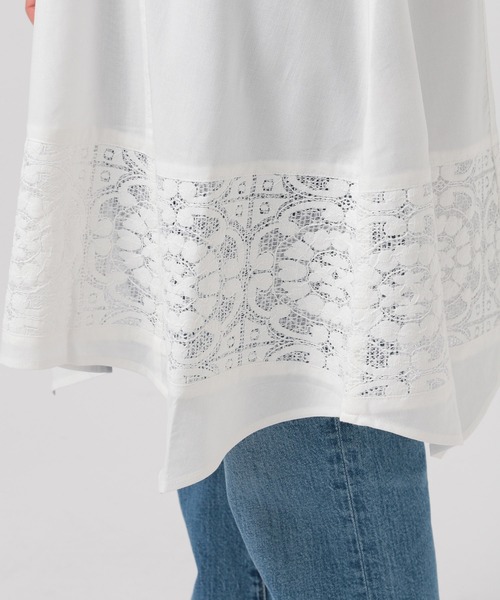 BAYFLOW(ベイフロー)の「バテンレースミディワンピース(ワンピース・レディース・ブラック/オフホワイト・FREE)」の13枚目の写真