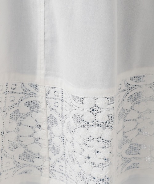 BAYFLOW(ベイフロー)の「バテンレースミディワンピース(ワンピース・レディース・ブラック/オフホワイト・FREE)」の14枚目の写真