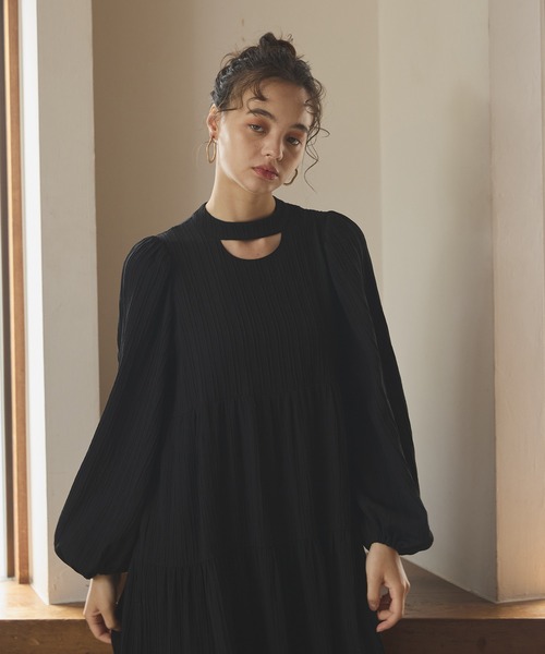 Drape long tiered onepiece/ドレープロングティアード