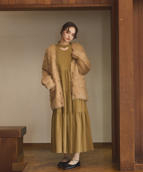 Drape long tiered onepiece/ドレープロングティアード