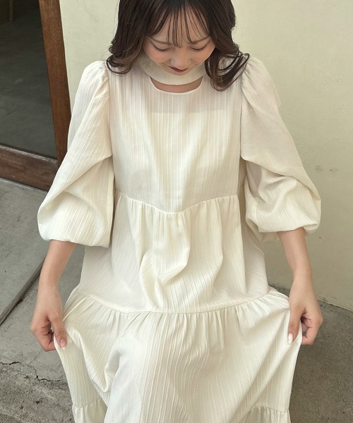 Drape long tiered onepiece/ドレープロングティアードワンピース