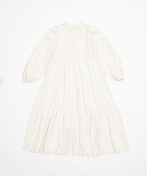 OLUN ドレープロングティアードワンピース FREE アイボリー OLUN ワンピース Drape long tiered onepiece/ドレープロング