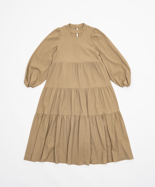 最終値下げ OLUN（ollun） ドレープロングティアードワンピース OLUN ワンピース Drape long tiered onepiece/ドレープロング