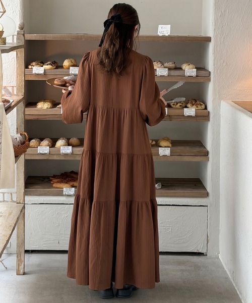 Drape long tiered onepiece/ドレープロングティアードワンピース