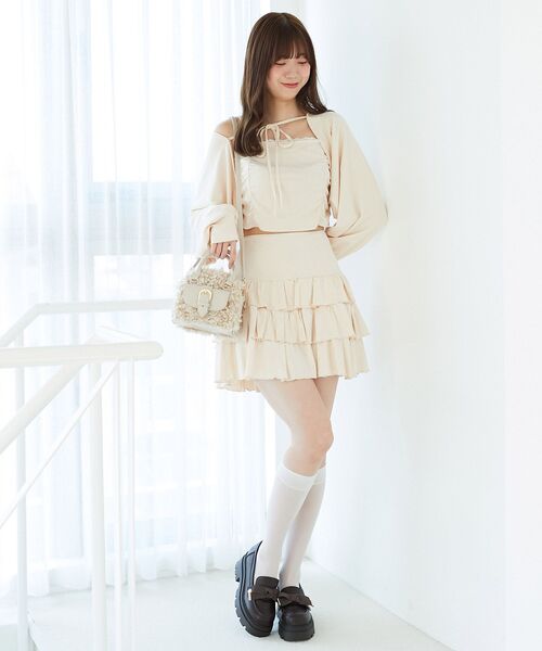 MAJESTIC LEGON(マジェスティックレゴン)の「プードルボアミニショルダーバッグ(ショルダーバッグ・レディース・ブラウン/ベージュ・FREE)」の3枚目の写真