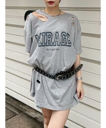 EVRIS（エヴリス）の「カットダメージBIG Tシャツ（Tシャツ/カットソー）」