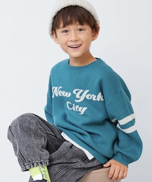 devirock(デビロック)の「洗える デザインいろいろ ジャガードニット(ニット/セーター・キッズ・グレー系/グリーン系/ブルー系/ブラック系・S/M/L)」の3枚目の写真