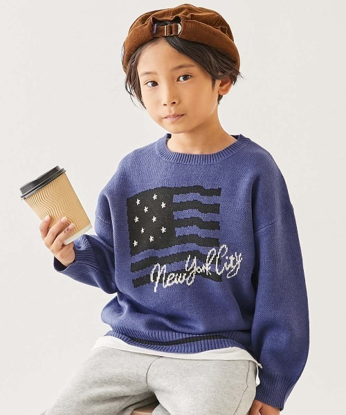 devirock(デビロック)の「洗える デザインいろいろ ジャガードニット(ニット/セーター・キッズ・グレー系/グリーン系/ブルー系/ブラック系・S/M/L)」の4枚目の写真