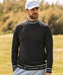 LUXEAKMPLUS（リュクスエイケイエムプラス）の「LUXEAKMPLUS(リュクスエイケイエムプラス)ゴルフ ロゴ刺繍 ジャガードリブ ロングTシャツ (運動性/ストレッチ性)（Tシャツ/カットソー）」